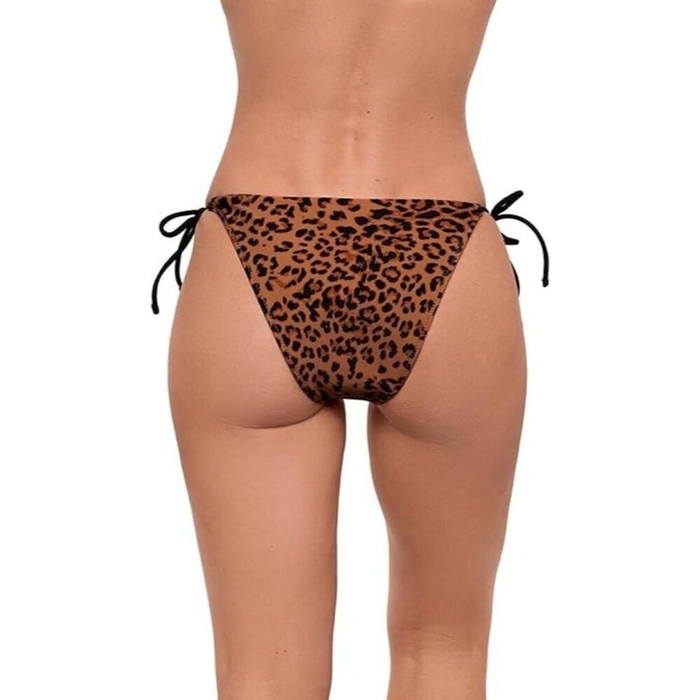 Sports Illustrated Womens Standard String Tie Side Bikini Bottom Meow Factor M - Picture 3 of 3